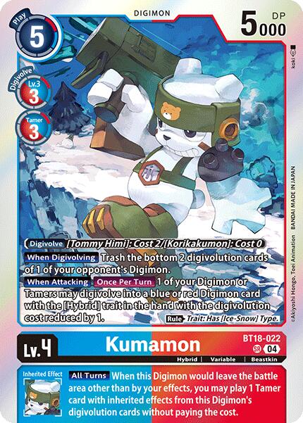 Kumamon [BT18-022-SR] [Release Special Booster 2.0] Foil