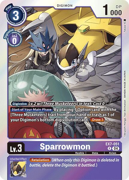 Sparrowmon [EX7-051-R] [Digimon LIBERATOR] Foil