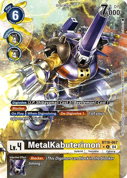 MetalKabuterimon (Alternate Art) [BT18-067-R] [Release Special Booster 2.0] Foil