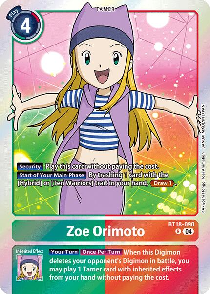 Zoe Orimoto [BT18-090-R] [Release Special Booster 2.0] Foil