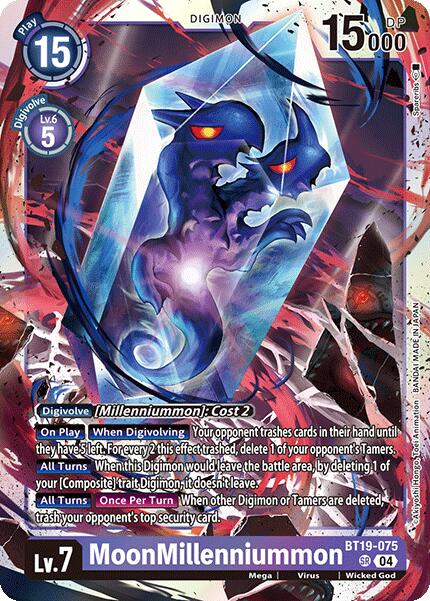 MoonMillenniummon [BT19-075-SR] [Release Special Booster 2.0] Foil