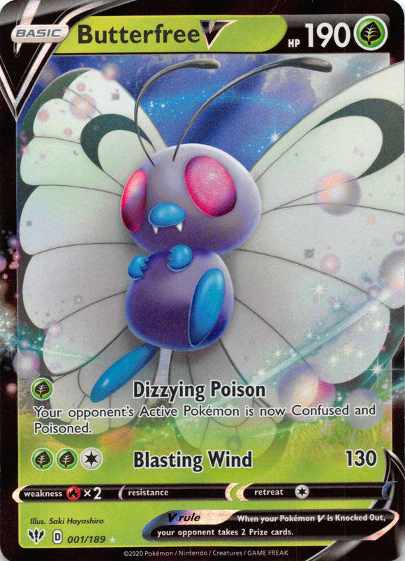 Butterfree V (001/189) [SWSH03: Darkness Ablaze]