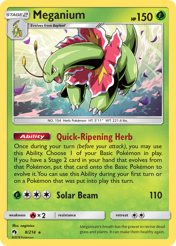 Meganium (8/214) [Sun & Moon: Lost Thunder] - Duel Kingdom