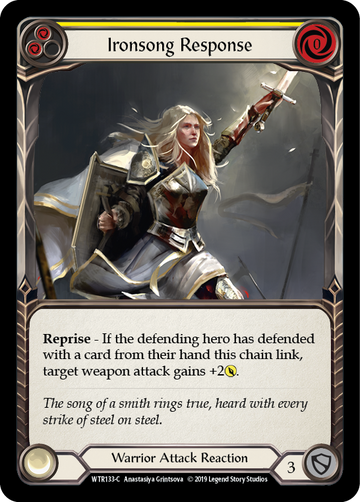 Ironsong Response (Yellow) [WTR133-C] Alpha Print Rainbow Foil - Duel Kingdom