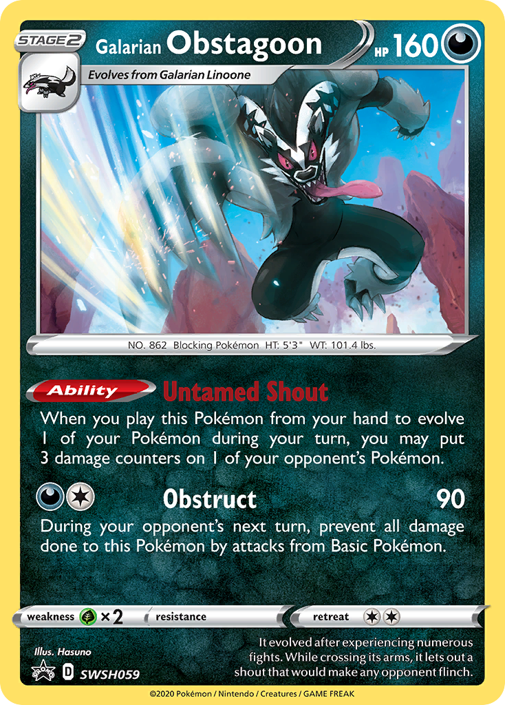 Galarian Obstagoon (SWSH059) [Sword & Shield: Black Star Promos] - Duel Kingdom