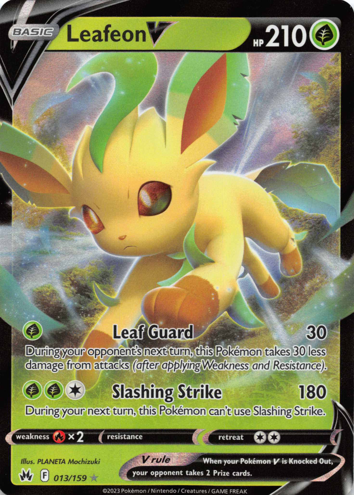 Leafeon V (013/159) [Sword & Shield: Crown Zenith]