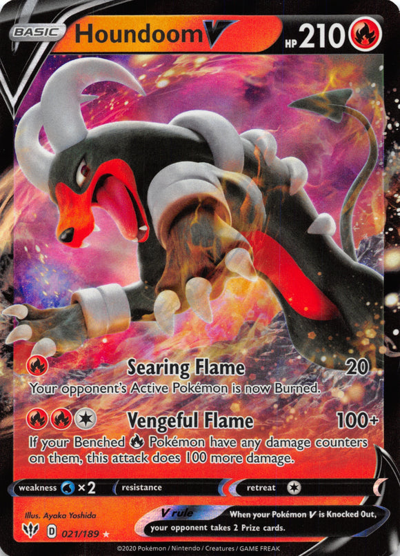 Houndoom V (21/189) [SWSH03: Darkness Ablaze] - Duel Kingdom