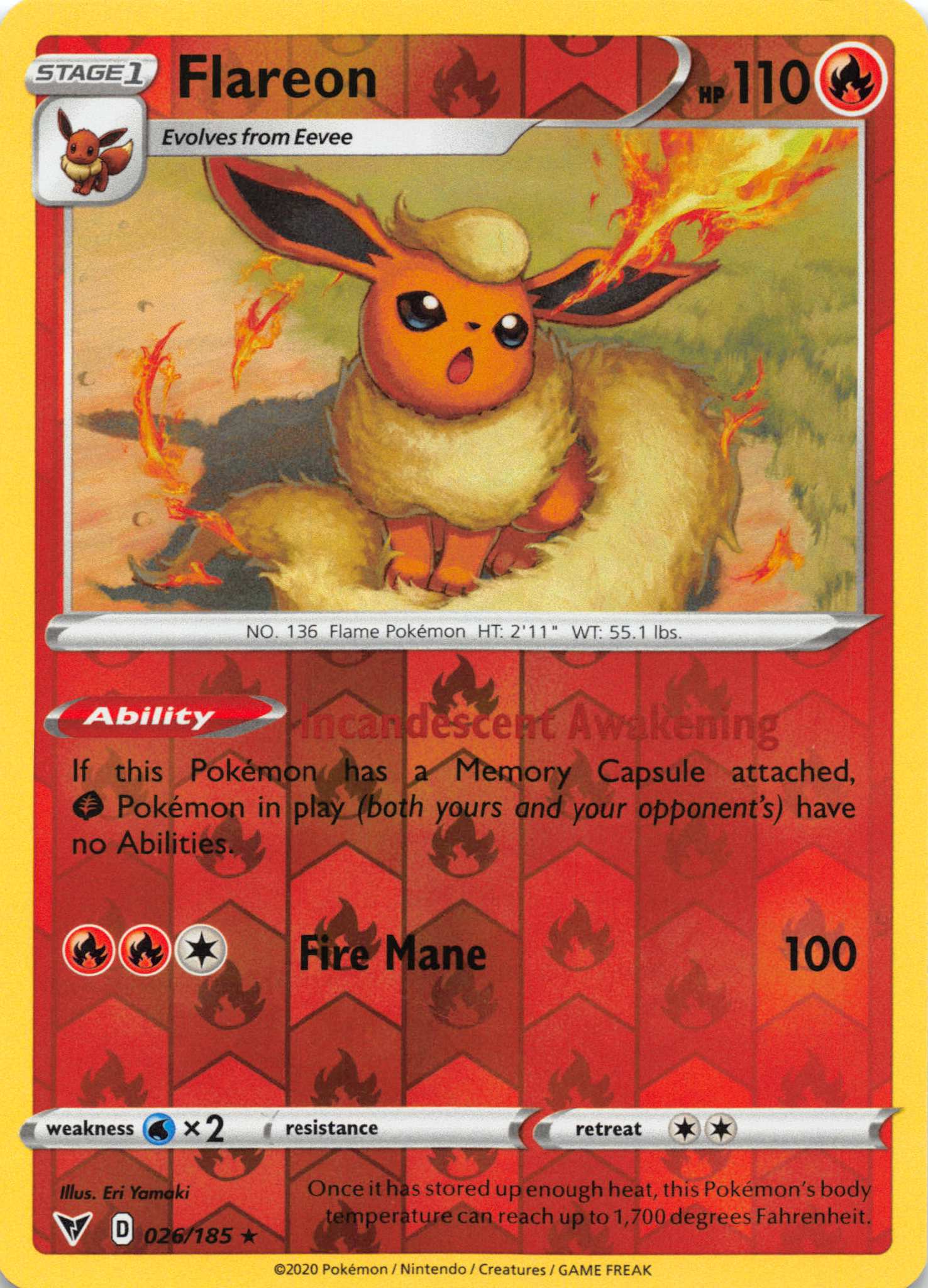 Flareon  [026/185] [SWSH04: Vivid Voltage]