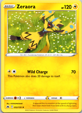 Zeraora (052/159) [Sword & Shield: Crown Zenith]