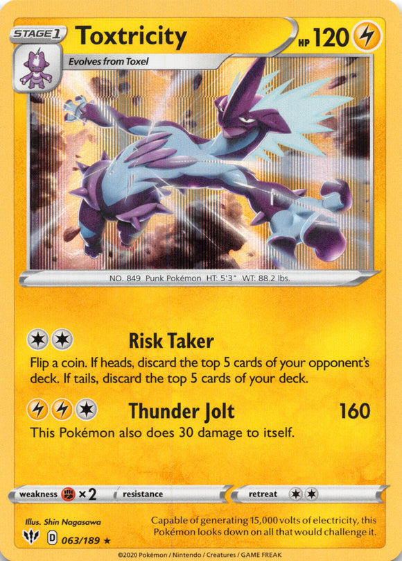 Toxtricity (63/189) [SWSH03: Darkness Ablaze] - Duel Kingdom