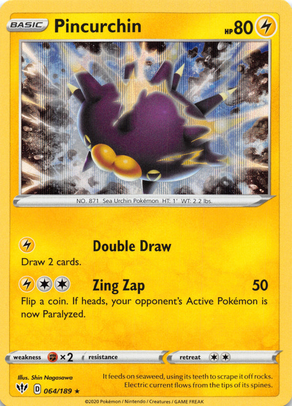 Pincurchin (64/189) [SWSH03: Darkness Ablaze] - Duel Kingdom