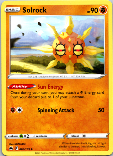 Solrock (069/159) [Sword & Shield: Crown Zenith]