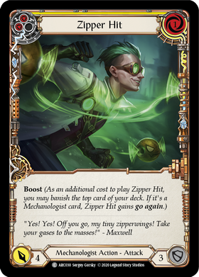 Zipper Hit (Yellow) [ARC030] Unlimited Rainbow Foil - Duel Kingdom