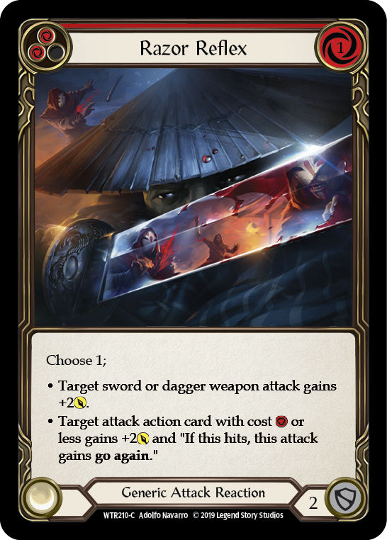 Razor Reflex (Yellow) [WTR210-C] Alpha Print Rainbow Foil - Duel Kingdom