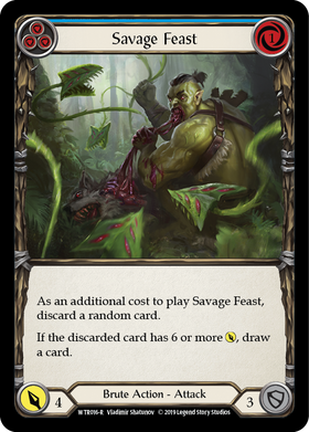 Savage Feast (Blue) [WTR016-R] Alpha Print Normal - Duel Kingdom
