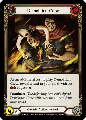 Demolition Crew (Red) [WTR179-C] Alpha Print Normal - Duel Kingdom
