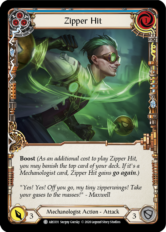 Zipper Hit (Blue) [ARC031] Unlimited Normal - Duel Kingdom