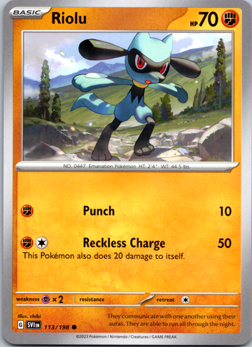 Riolu - 113/198 [113] - (SV01 Scarlet & Violet Base Set)