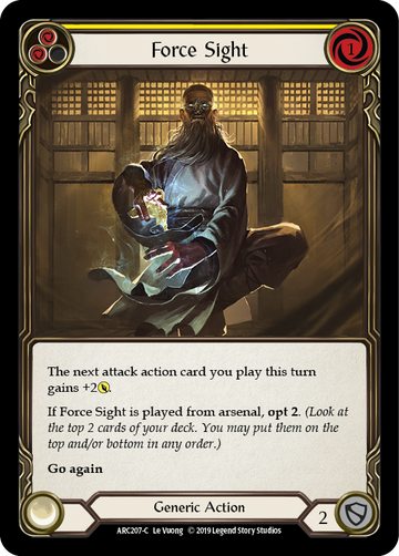 Force Sight (Yellow) [ARC207-C] 1st Edition Normal - Duel Kingdom