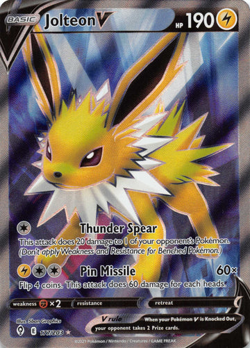 Jolteon V (177/203) [Sword & Shield: Evolving Skies]
