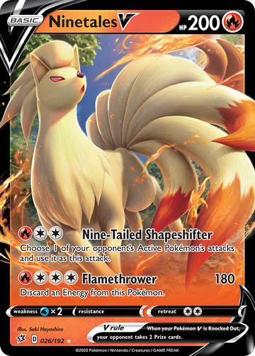 Ninetales V (26/192) [Sword & Shield: Rebel Clash] - Duel Kingdom