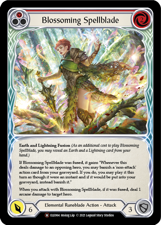 Blossoming Spellblade [U-ELE064] Unlimited Rainbow Foil - Duel Kingdom