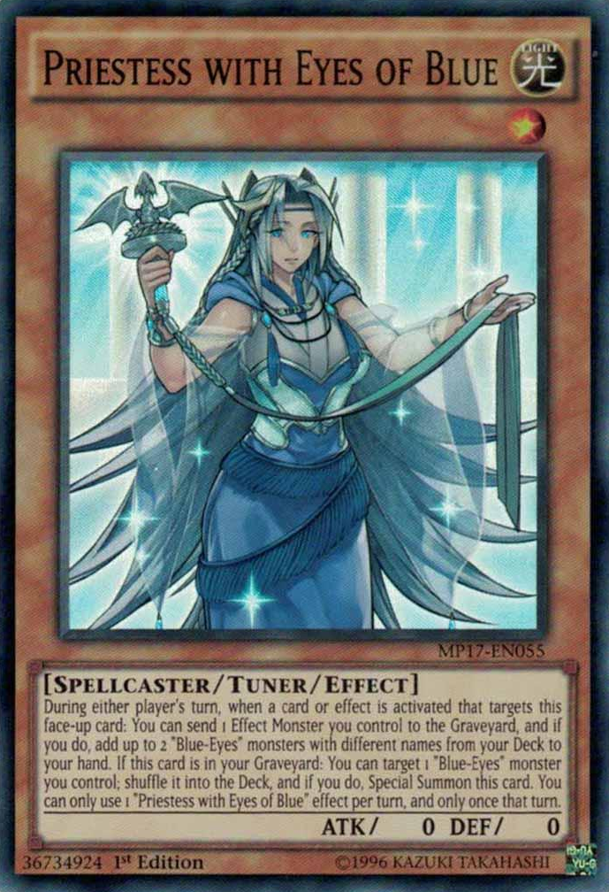 Priestess with Eyes of Blue [MP17-EN055] Super Rare - Duel Kingdom