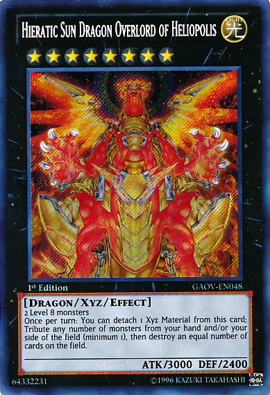 Hieratic Sun Dragon Overlord of Heliopolis [GAOV-EN048] Secret Rare - Duel Kingdom