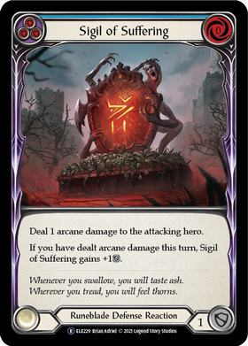 Sigil of Suffering (Blue) [U-ELE229] Unlimited Rainbow Foil - Duel Kingdom