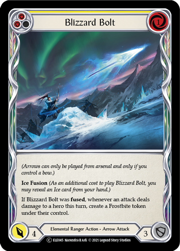 Blizzard Bolt (Yellow) [U-ELE045] Unlimited Rainbow Foil - Duel Kingdom