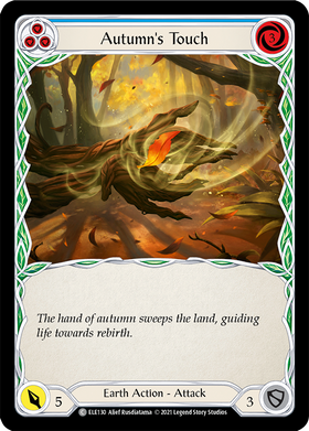 Autumn's Touch (Blue) [ELE130] 1st Edition Rainbow Foil - Duel Kingdom