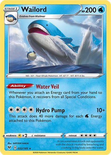 Wailord  [032/185] [SWSH04: Vivid Voltage] - Duel Kingdom