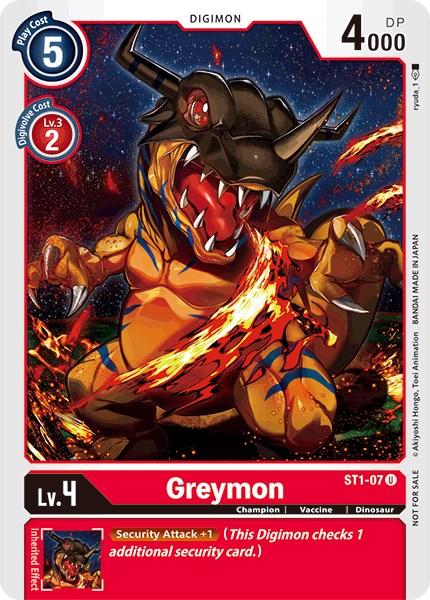 Greymon - ST1-07 (Tamer Party Promo) [ST1-07] [Starter Deck 01: Gaia Red] Normal