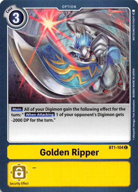 Golden Ripper [BT1-104] [Release Special Booster] Normal