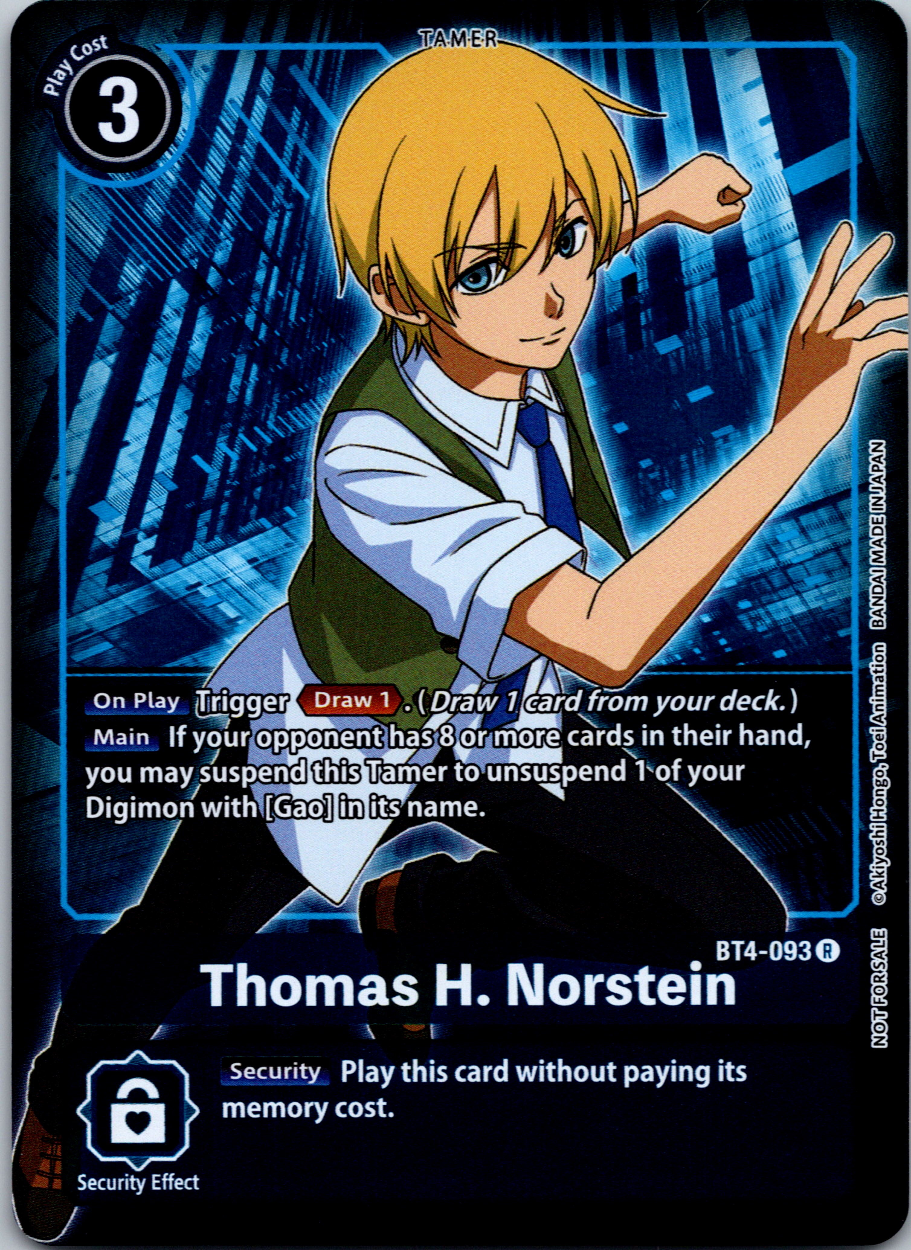 Thomas H. Norstein (Box Topper) [BT4-093] [Great Legend] Foil