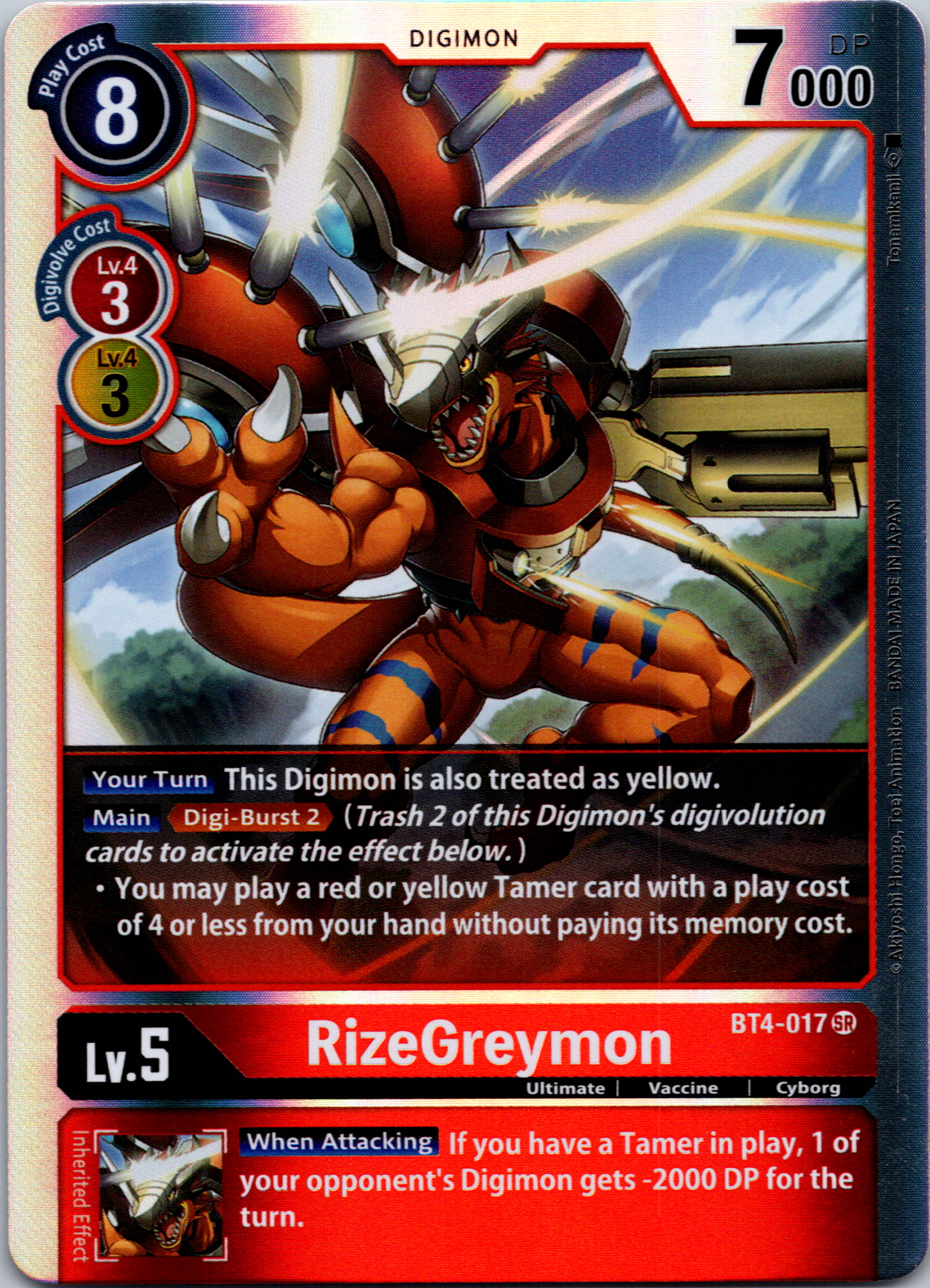 RizeGreymon [BT4-017] [Great Legend] Foil