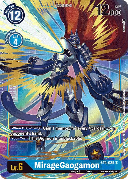 MirageGaogamon (Alternate Art) [BT4-035] [Great Legend] Foil