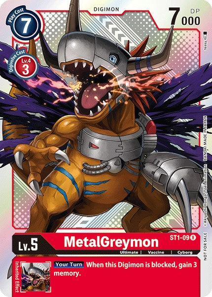 MetalGreymon - ST1-09 (Official Tournament Pack Vol.2) [ST1-09] [Starter Deck 01: Gaia Red] Foil