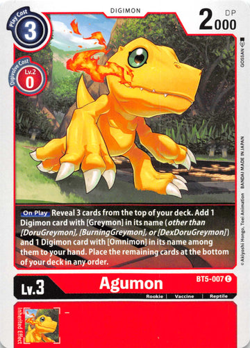 Agumon [BT5-007] [Battle of Omni] Normal