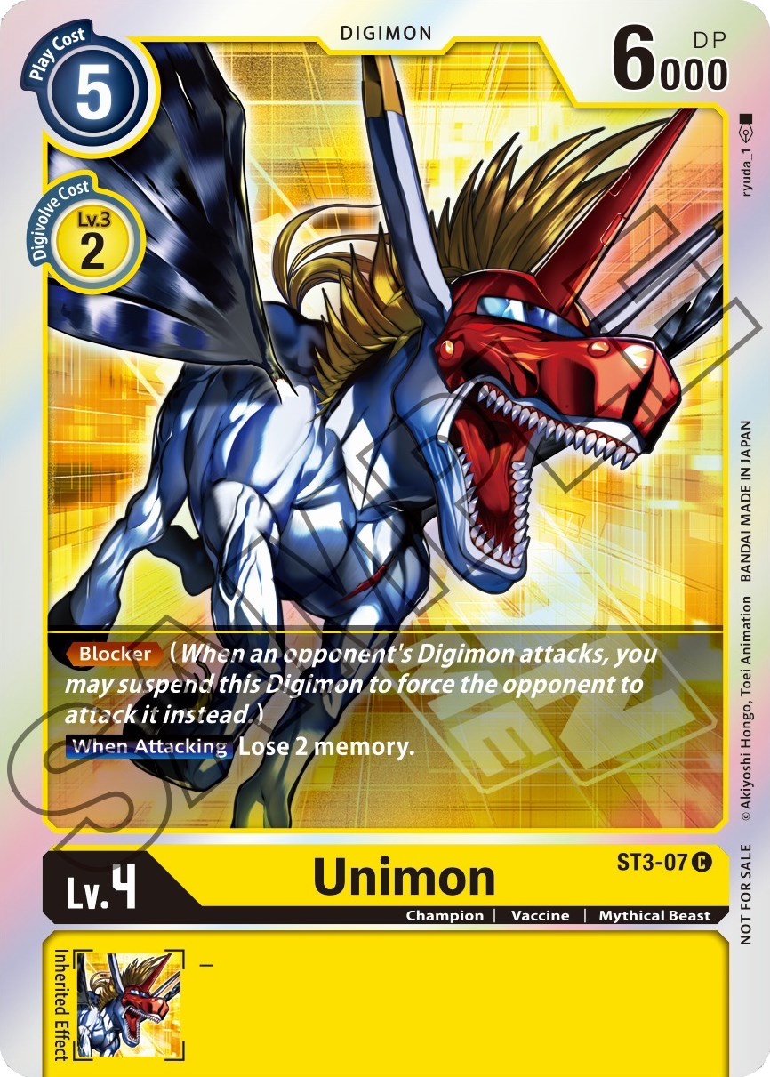 Unimon - ST3-07 (Event Pack 1) [ST3-07-C] [Starter Deck 03: Heaven's Yellow] Foil