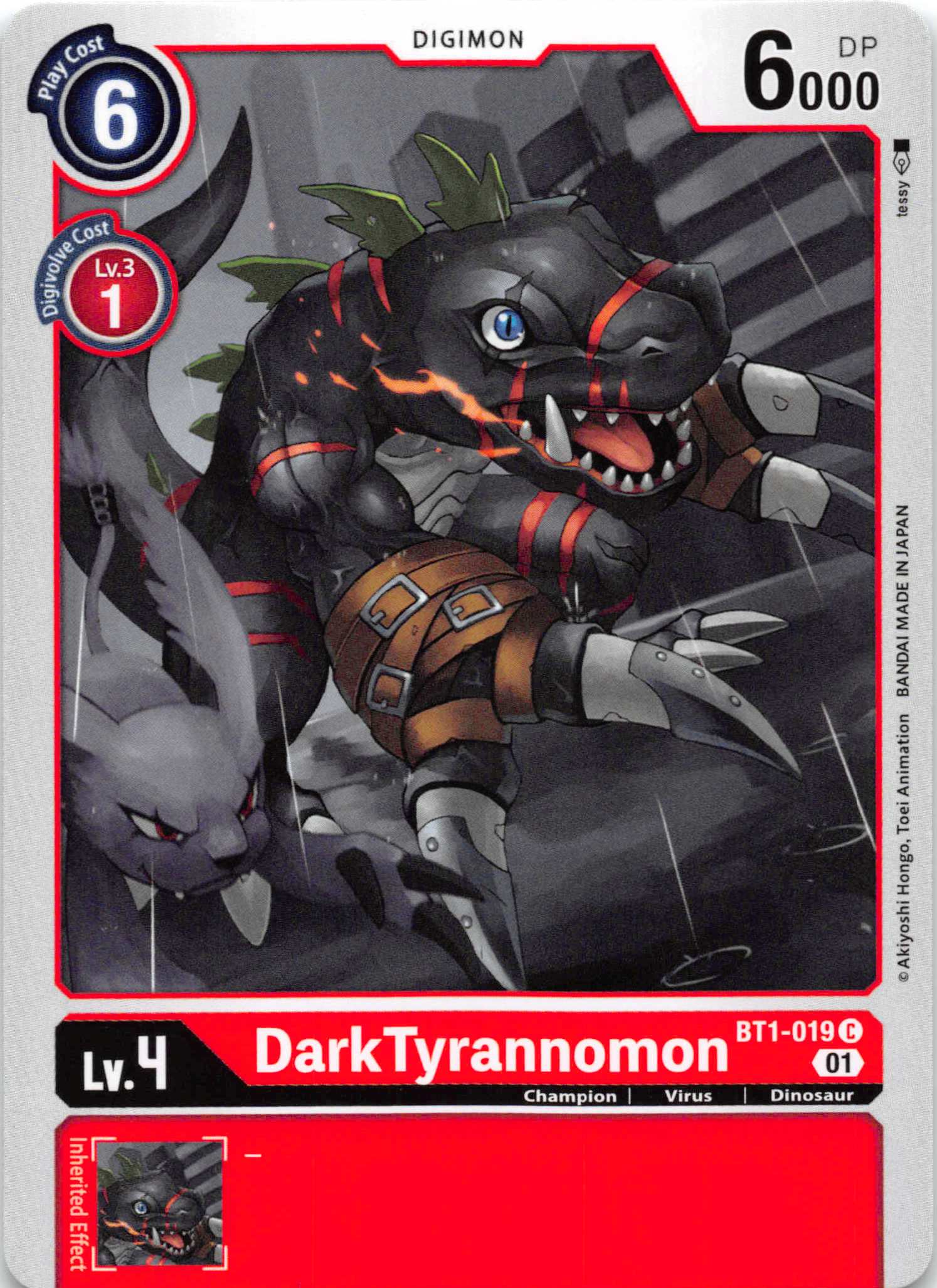 DarkTyrannomon - BT1-019 (Alternate Art) [BT1-019] [Starter Deck 07: Gallantmon] Normal