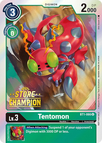 Tentomon - BT1-066 (Store Champion) [BT1-066] [Release Special Booster] Foil