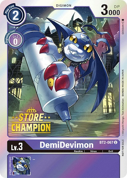 DemiDevimon - BT2-067 (Store Champion) [BT2-067] [Release Special Booster] Foil