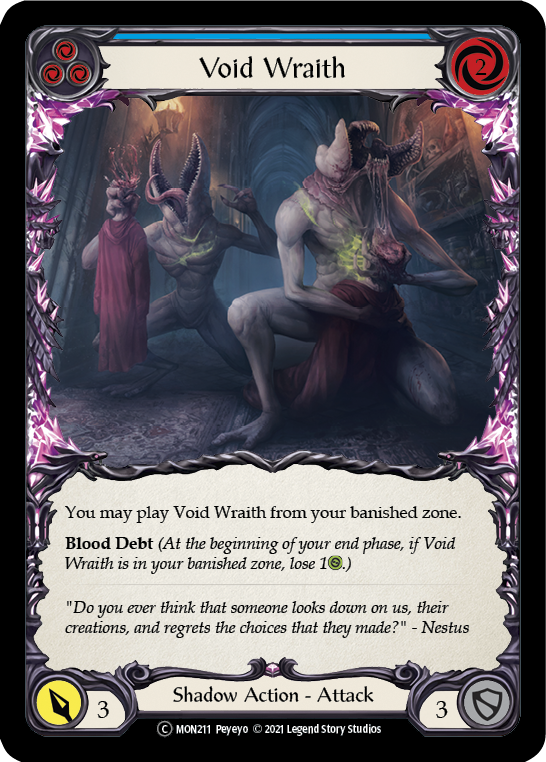Void Wraith (Blue) (Rainbow Foil) [U-MON211-RF] Unlimited Rainbow Foil - Duel Kingdom