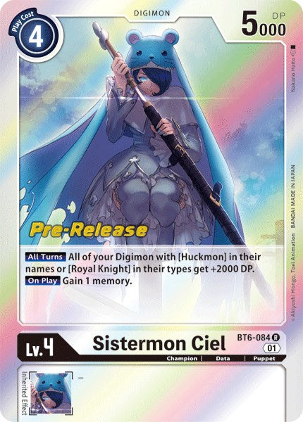 Sistermon Ciel [BT6-084] [Double Diamond Pre-Release Cards] Foil