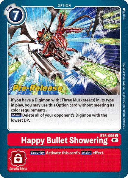 Happy Bullet Showering [BT6-095] [Double Diamond Pre-Release Cards] Normal