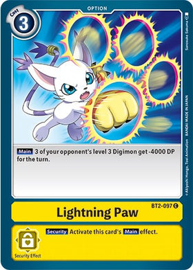 Lightning Paw [BT2-097 C] [Revision Pack Cards]