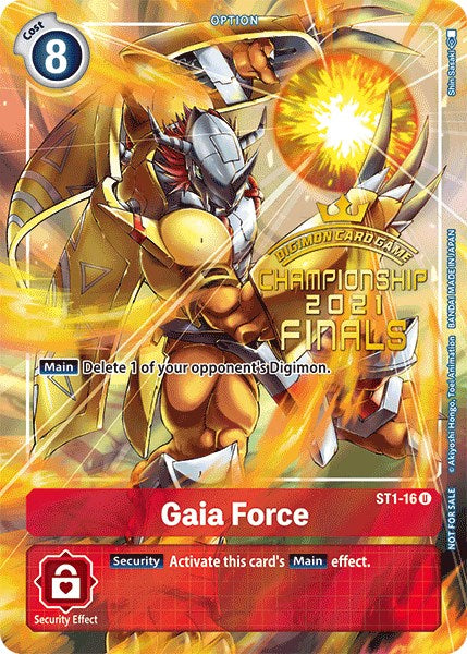 Gaia Force (2021 Championship Finals Tamer‘s Evolution Pack) [ST1-16] [Starter Deck 01: Gaia Red] Foil