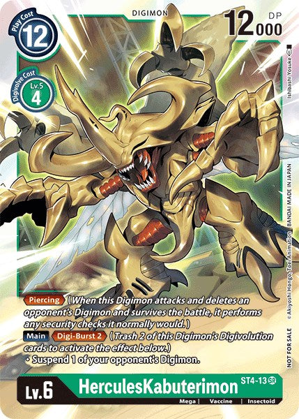 HerculesKabuterimon (Event Pack 2) [ST4-13] [Starter Deck 04: Giga Green] Foil