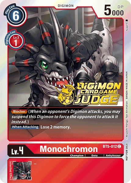 Monochromon (Judge Pack 1) [BT5-012] [Battle of Omni] Foil